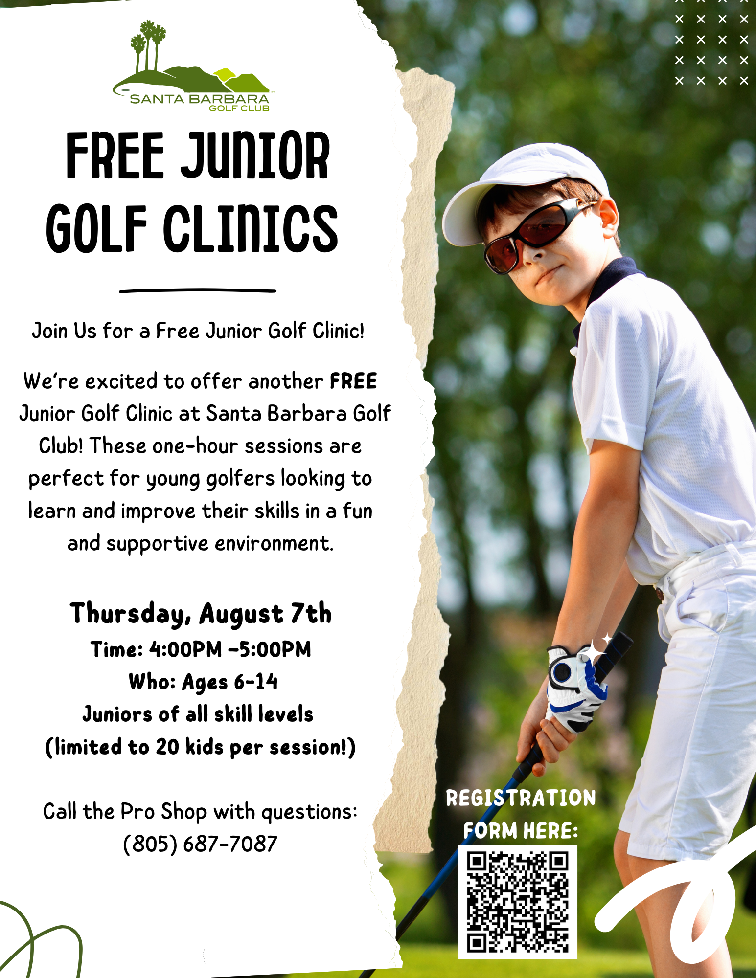 2Free Jr Golf Clinics Santa Barbara Flyer