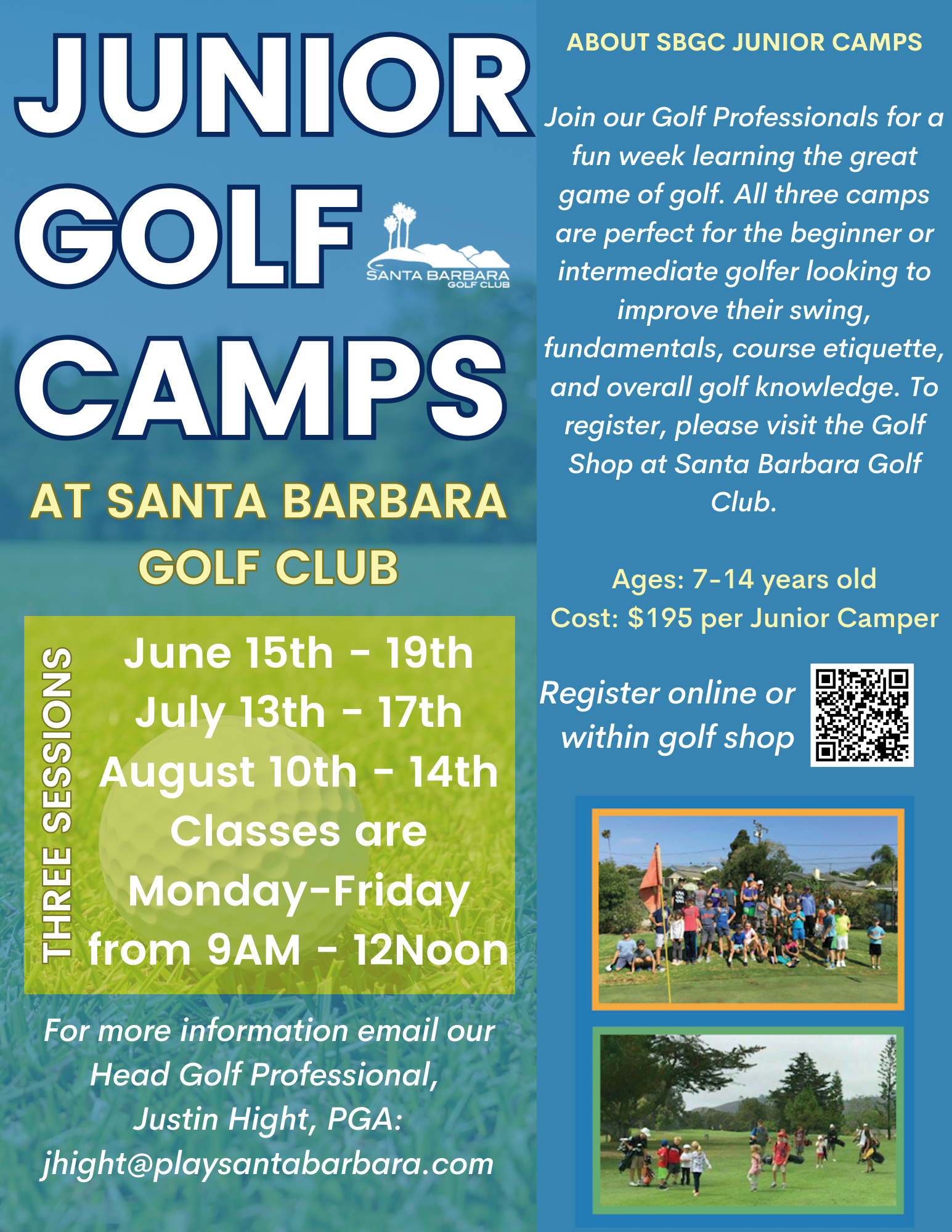 Junior Golf Camps Santa Barbara Flyer