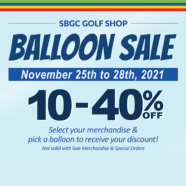 Balloon Sale graphic, Balloons with the Santa Barbara Logo on them