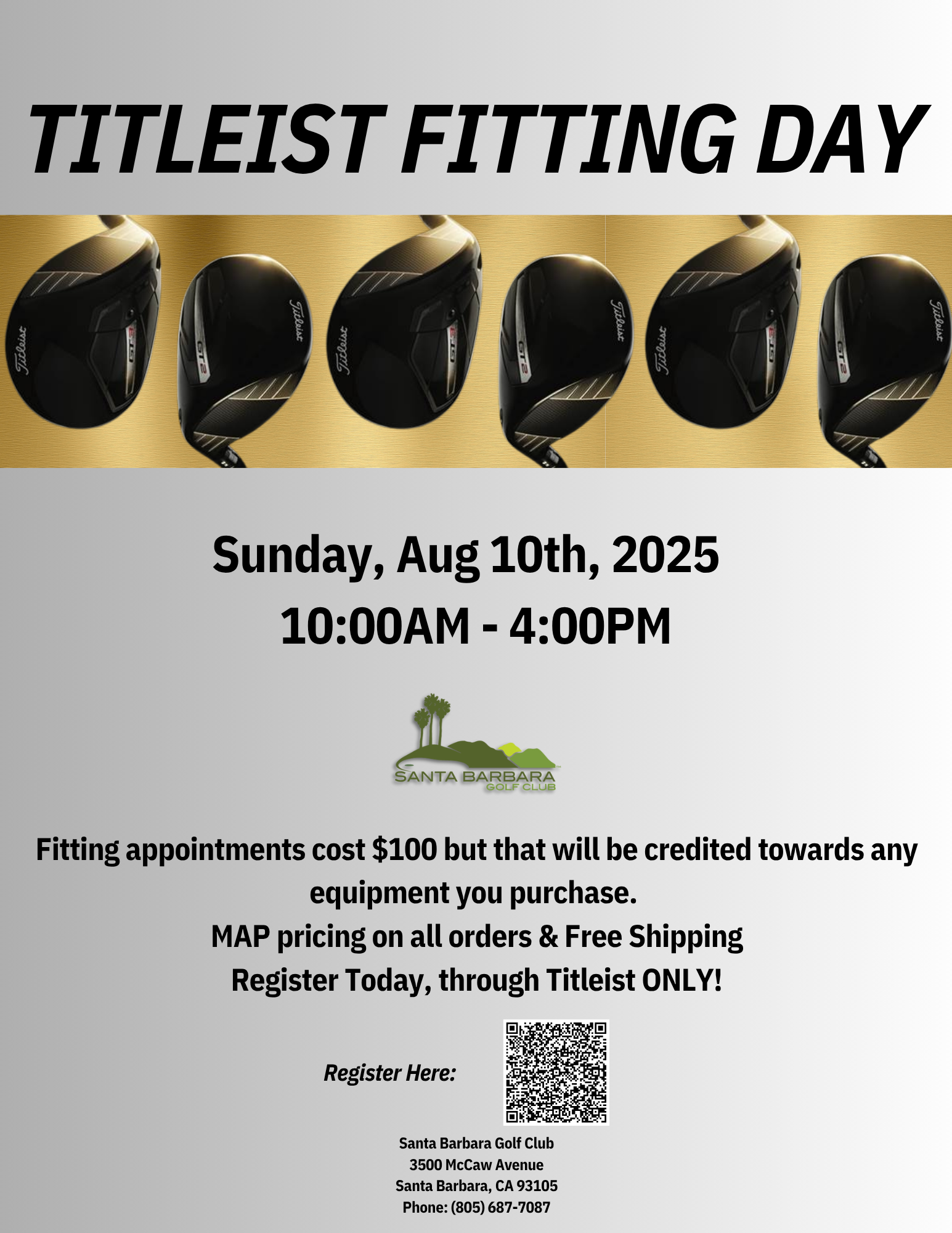  Santa Barbara Titleist Fitting Day