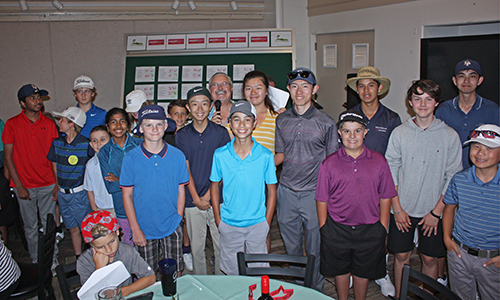 7th Annual Tom McFadden Memorial Charity Golf Tournament July 13 2019 - Its all about the Kids with the Grocery Outlet Scoreboard in the background