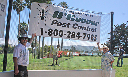 7th Annual Tom McFadden Memorial Charity Golf Tournament July 13 2019 - Long Drive  Closest to the Line Sponsor - OConnor Pest -Control Banner